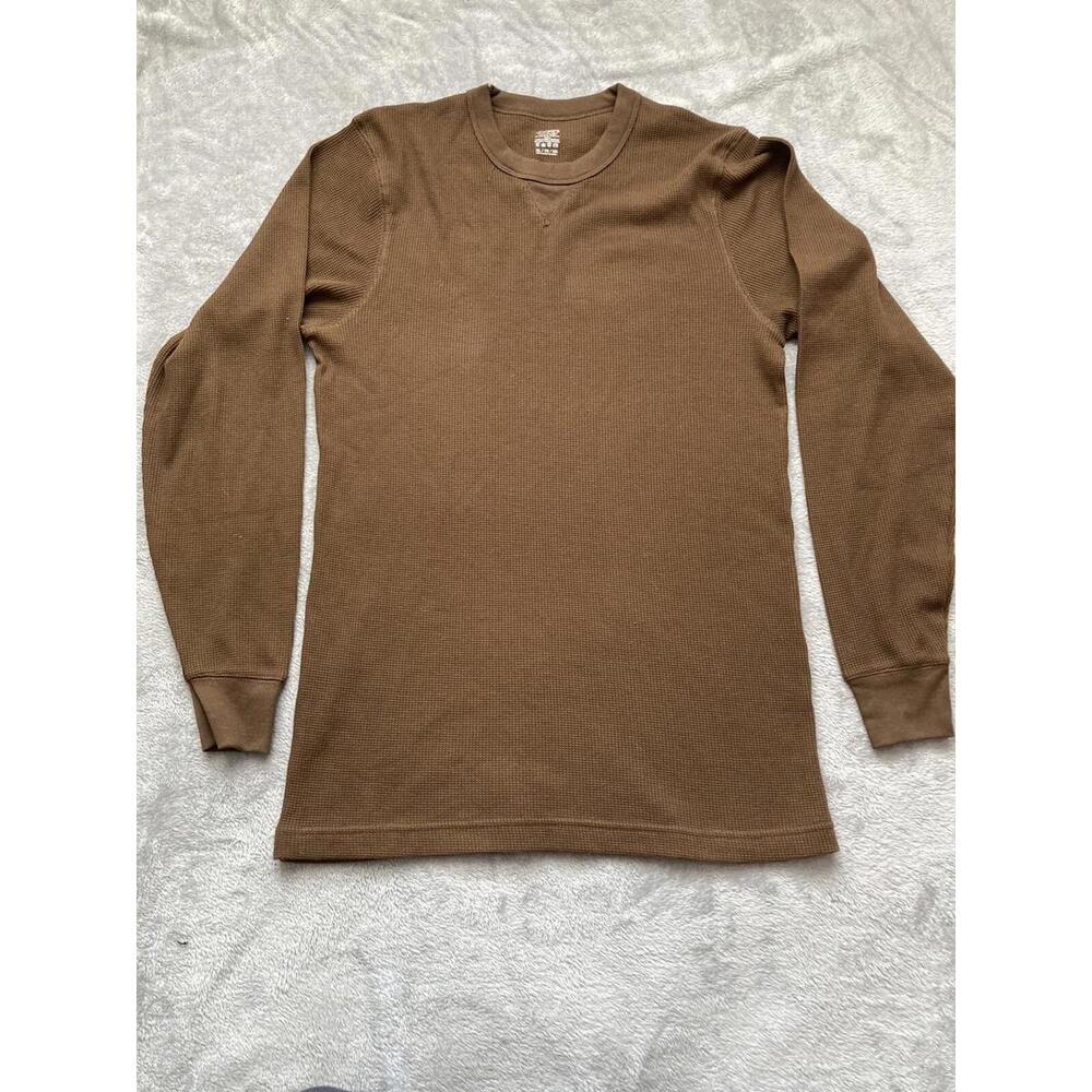 Jockey Thermal Long Sleeve Waffle Knit Crew Neck Shirt Size XL